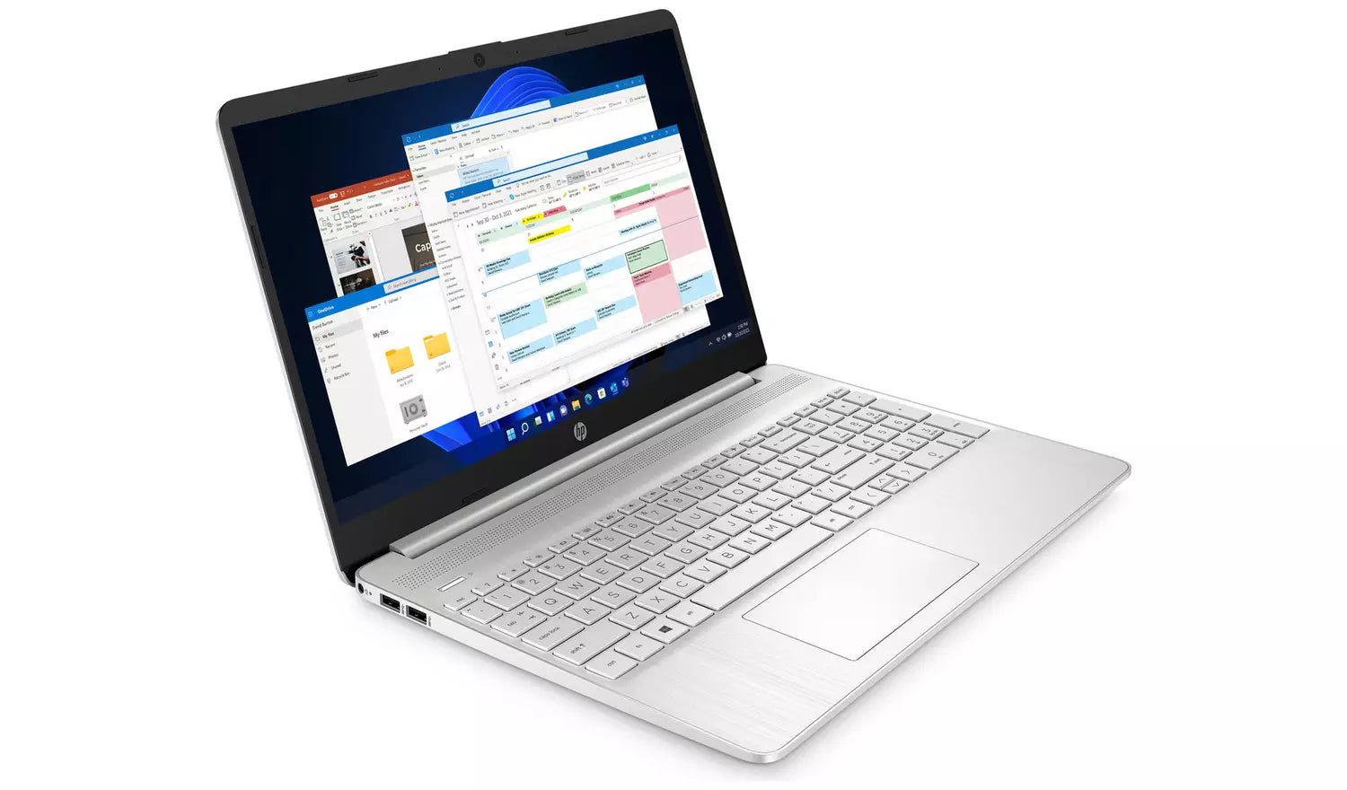 Portátil HP de 15,6 pulgadas i3, 4 GB, 128 GB, maletín y Norton - Plateado | 15S-FQ5020NA